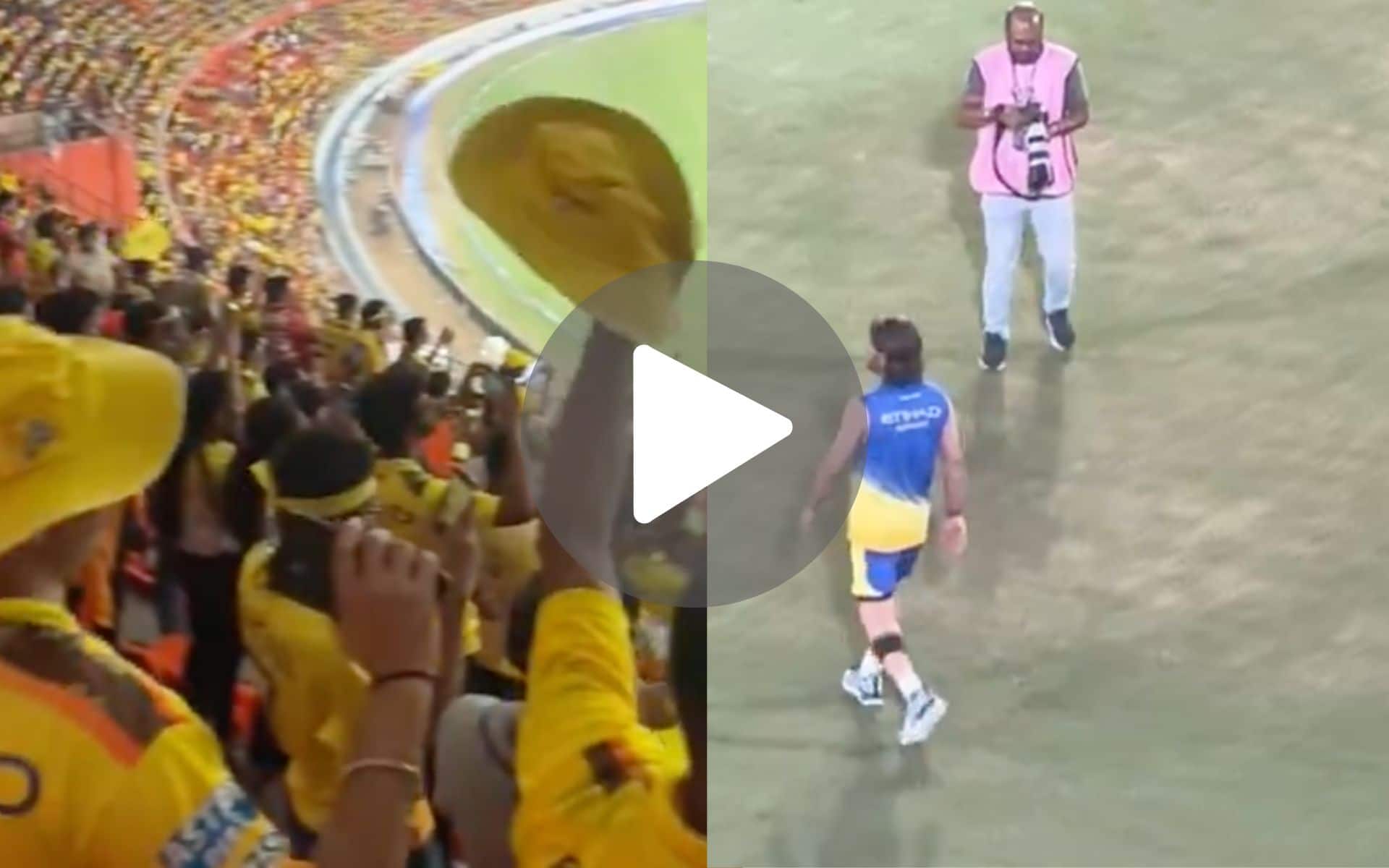 [Watch] Hyderabad Crowd Go Crazy As MS Dhoni Makes His Entry For CSK-SRH Clash